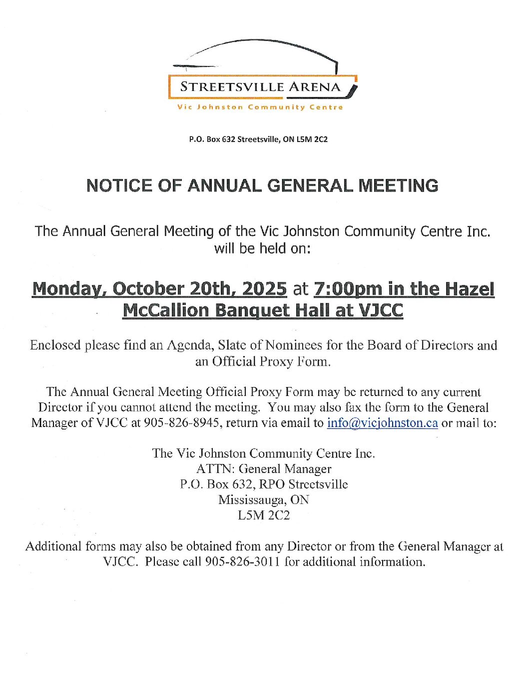 Notice of Annual General Meeting